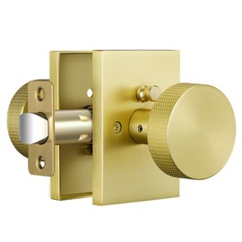 Calzibeno Interior Door Knobs, Gold Door Knobs Interior, Bedroom Door Knobs with No Deadbolt, Privacy Door Knob for Bathroom, Bedroom-Sturdy, Anti-Slip, and Easy to Install