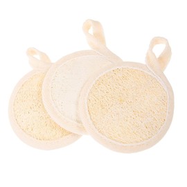 SAFIGLE 3pcs Cotton Exfoliating Bath Shower Loofah Sponge Scrubber Face Pads for Daily Skin Care