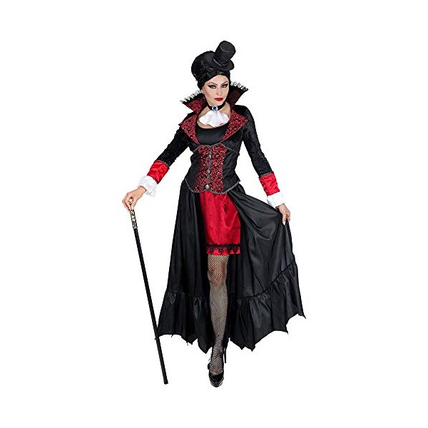 WIDMANN 07991 Women's Vampire Lady Costume, Black/red, S