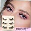 FRCOLOR False Eyelashes Pack 3 Pairs Natural Fluffy Lightweight Comfortable