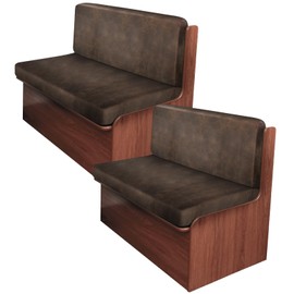 ANARACHON Leather Look RV Camper Dinette Cushion Covers, Washable RV Couch Cushion Covers Dinette Booth Seats Stretchable Camper Seat Covers (2 Backrest Cover & 2 Bench Cover, Brown)