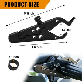 Sylvil Motorcycle Cruise Control, Motorcycle Throttle Lock, Durable Aluminum Throttle Assist Wrist/Hand Grip Lock Clamp with Silicone Ring, Universal Motorcycle Accessories