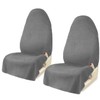 AOTOTON Car Seat Covers 2pcs Grey Waterproof Towel Car Seat
