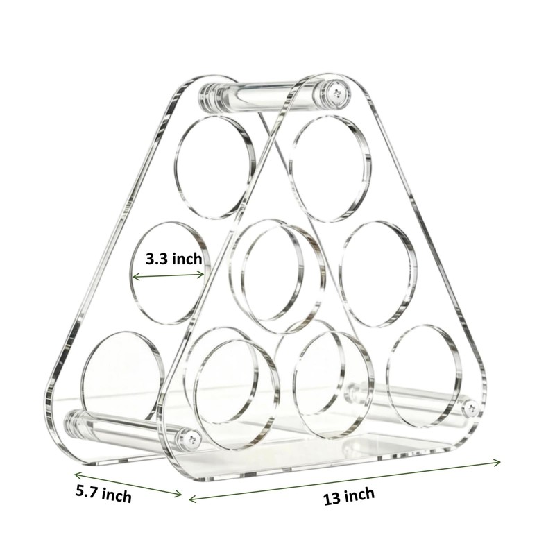 NUTNAPH Countertop Wine Rack Acrylic for 6 Bottle Storage Tabletop