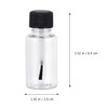 YuanHolumid 4Pcs Clear 20ml Empty Refillable Nail Polish Bottles Transparent