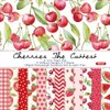 CRASPIRE 24Pcs Fruit Themed Scrapbook Paper 6 x 6in Cherry