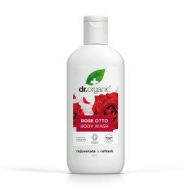 Dr Organic Rose Otto Body Wash Gel, Shower Gel, Natural, Vegan, Cruelty Free, Paraben & SLS Free, Recyclable & Recycled from Sea-bound Plastic, Certified Organic, 250 ml