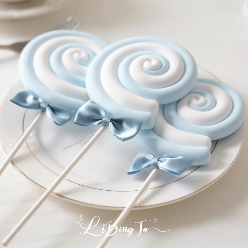LiBongTa Small 2 Inch Twist Tie Pre-Made Satin Dusty Blue
