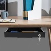 14" Under Desk Mounted Sliding Pull-out Drawer for Office Desk
