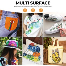 Nicpro Nicpro Black Fabric Paint for Furniture, 8.45 oz (250 ml) Fabric Paint for Clothes Permanent, Soft Rich Pigment Non-Toxic Textile Paint for Fabric DIY Crafts T-shirts Shoes Jeans for Kid Adult