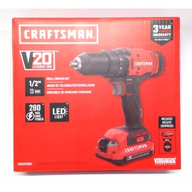 CRAFTSMAN  V20 20-volt Max 1/2-in Cordless Drill Battery and Charger Included