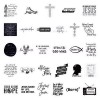 Jesus 50 PCS Black & White Jesus Christianity Stickers Faith