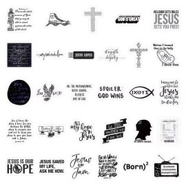 Jesus 50 PCS Black & White Jesus Christianity Stickers Faith Decal Hydro Free Shipping