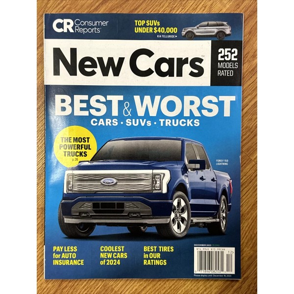 NEW CARS Buying Guide CONSUMER REPORTS December 2023 BEST &