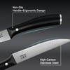 WANGMAZI Exquisite Steak Knife Set of 4,High-carbon Stainless Steel Forged,Lightweight
