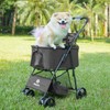 Pet Stroller, 4 Wheels Pet Strolling Cart for Medium/Small Dogs