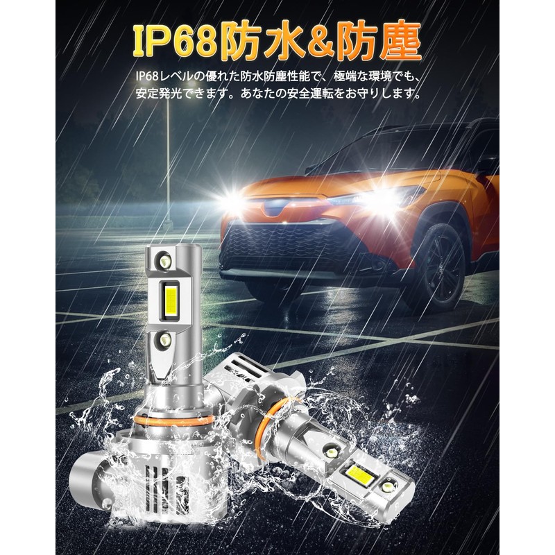 OXILAM hb3 LED Headlight, Roadworthy, Ultra-Bright, Halogen Size, Hi/Lo Switch,