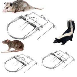 3 Pack Small Animal Mouse, Spring Loaded Mouse Cage, Suitable for Groundhogs, Moles, Squirrels Possums and Other Small Animals Device, Reusable 5in