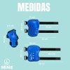 Set 6 Equipo De Protección Para Patinar, Bicicleta Patineta Azul