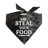 Mr. Steal Your Food Thief Dog Bandana (Black Scrunch, OS