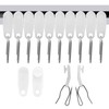 Aifeier ET 50 Pcs White Traverse Rod Slide Curtain Track