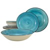 Tudor Royal 12-Piece Porcelain Round Dinnerware Set, Service for 4,