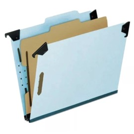 Esselte Pendaflex Hanging Classification Folder w/2 Dividers, Four-Section, Ltr Blue