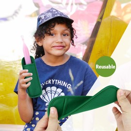 6 Pieces Ice Pop Neoprene Insulator Sleeves Reusable Popsicle Holders Ice Popsicles Bags Ice Pop Sleeves Popsicle Holder Sleeves Ice Pop Stick Sleeves(6 Colors)