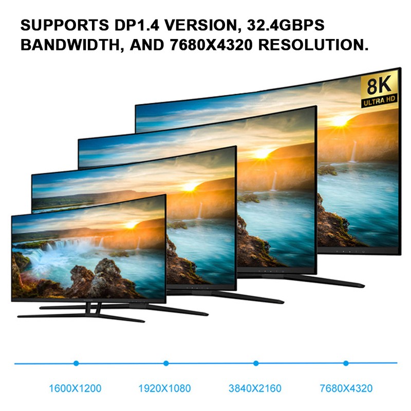 DP 1.4 Version Cable 8K 4K 32.4Gbps Bandwidth Data Cable