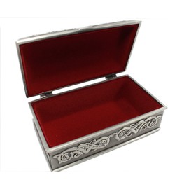 Claddagh Jewelry Box Medium Pewter Made in Ireland