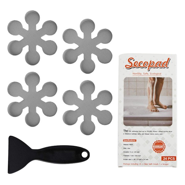 Secopad Bathtub Stickers Non-Slip, Safety Shower Treads Adhesive Appliques with