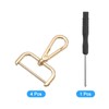 QUARKZMAN Pack of 4 Swivel Carabiner Hooks, 38 mm (1