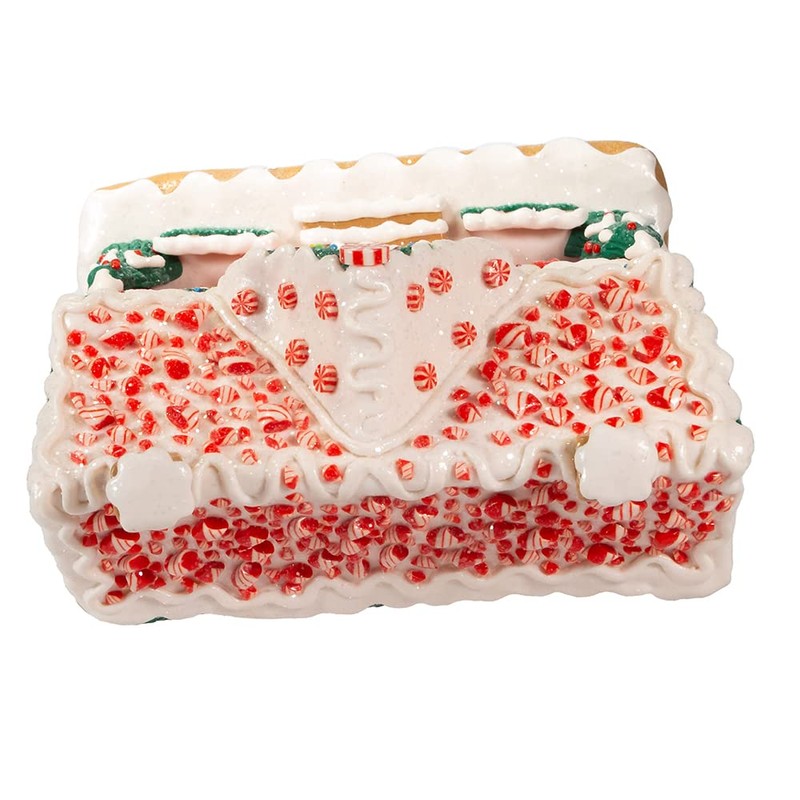 Kurt S. Adler Battery-Operated LED Music Box Gingerbread House, 9.5-Inch,
