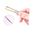 SAFIGLE 1set Electroplated Stainless Steel Eyebrow Tweezers Flat Oblique Mouth