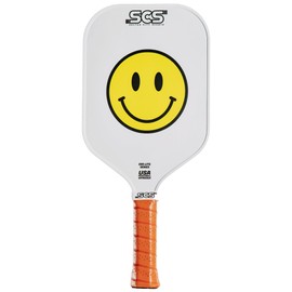 SCS Carbon Fiber Pickleball Paddle – USAPA Approved 2024 – Lightweight, Enhanced Spin, Sure-Grip Handle – Evo-Lite Series for Intermediate Players - Happy Paddle