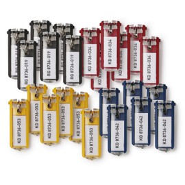 Durable Key Clips - Pack of 24 innovative Key Clips for Clear and Easy Organisation of Keys - Perfect for Use with Durable Key Safes