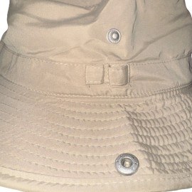 Mission New MISSION Cooling Bucket Hat, UPF 50, 3" Wide Brim Sun Hat Khaki