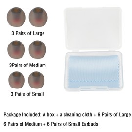 WKYMY Silicone Earbud Tips Earbud Replacement Tips Eartips for (Inner Hole from 3.8mm-5.5mm Earphones) Headphone Earbud Rubber Tips Earbud Caps S M L 9 Pairs