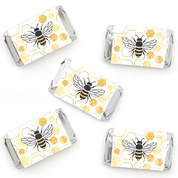 Big Dot of Happiness Little Bumblebee - Mini Candy Bar