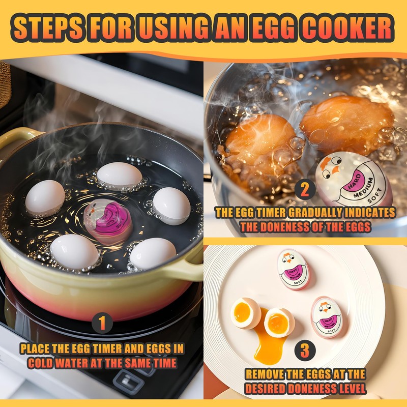 Egg Timer for Hard Boiled Eggs Soft Boiled Color Changing