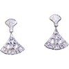 GTKIKM Fashion Earrings Sense of Light Luxury Fan-Shaped Temperament Earrings