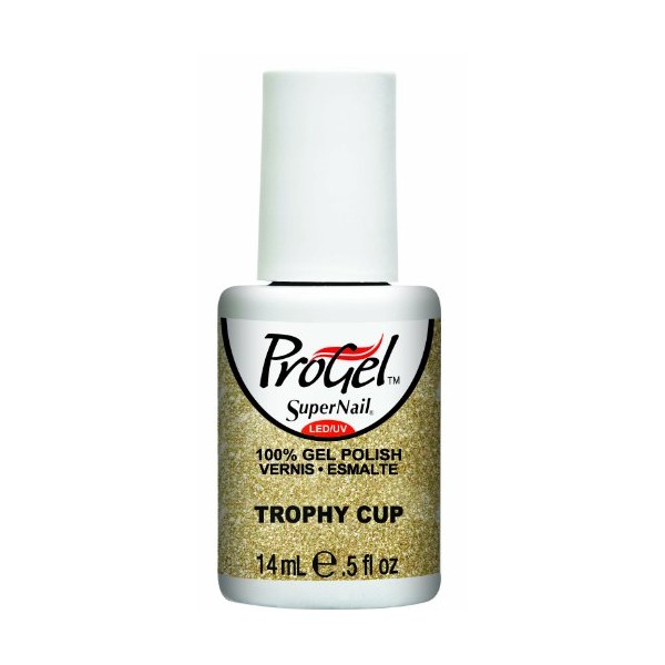 Supernail Gel Polish for Nails, Trophy Cup Glitter, 0.5 Fluid Ounce