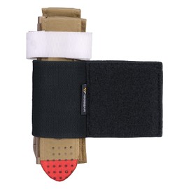 IDOGEAR Tactical Tourniquet Holder for Duty Belt with Hook and Loop Elastic Tourniquet Pouch for Tactical Belt Vest Chest Rig (Black)