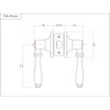Designers Impressions Villa Design Black Privacy Door Lever (Bed &