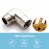 OFFO Shower Head Elbow Adapter, Brushed Nickel All Metal Handheld