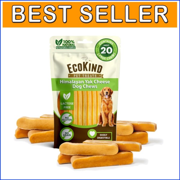 All-Natural Himalayan Yak Cheese Chews for Aggressive Chewers - 20+