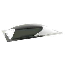 RecPro RV Skylight Cover Bubble | Impact-Resistant Rectangular Exterior Dome (Smoke Tinge, 18" x 30")