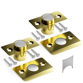 Tonitrui Silent Door Ball Catch, Adjustable Strong Magnet Door Catch,Using Completely noiseless,Perfectly Replacing The Old Ball Catch(Gold 2 Pack, Upgraded Version)