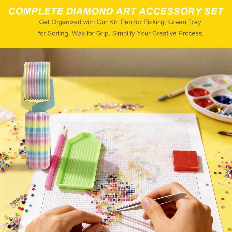 2-Pack Diamond Art Roller Tool, Diamond Painting Roller and DIY