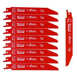 10 Pack 6 inch 14/18 TPI Bi-Metal Auto Dismantling Sawzall Blade for Metal, 6” 18-TPI Reciprocating Saw Blades